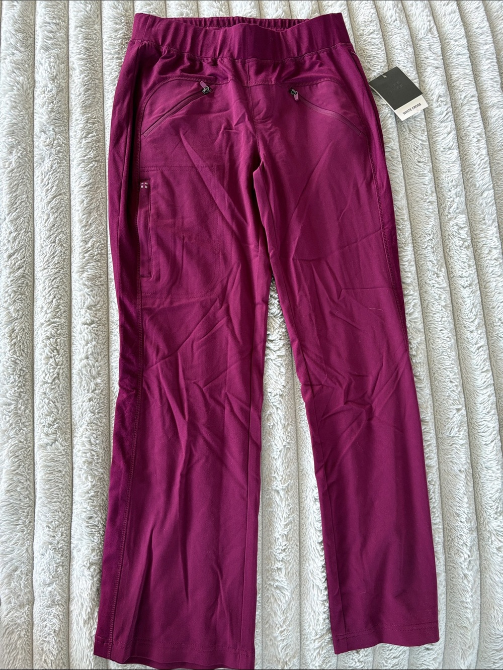 White Cross Women's Burgundy scrub pants